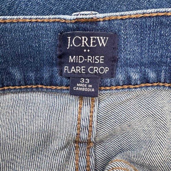 J. Crew Factory Mid-rise Flare Crop Jean in All Day Stretch - 33 - Picture 4 of 8